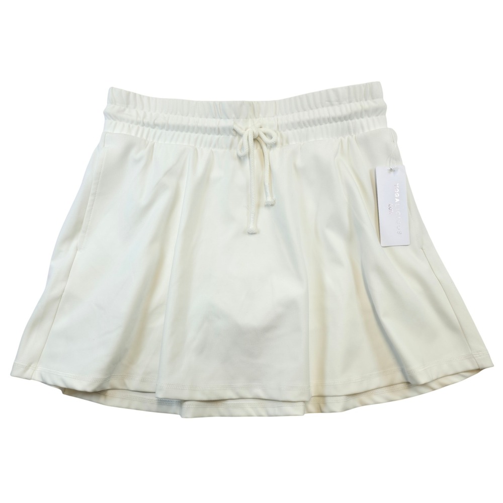 YOGALICIOUS LUX Wonderlink Breezey Skort White Size M Athletic Tennis Golf Skirt